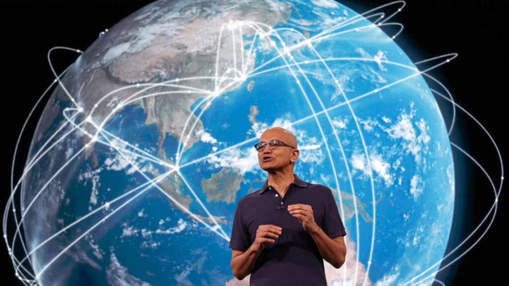 Microsoft CEO Satya Nadella delivers the keynote address at Build, the company’s annual conference for software developers May 6, 2019, in Seattle. (© Elaine Thompson/AP Images)