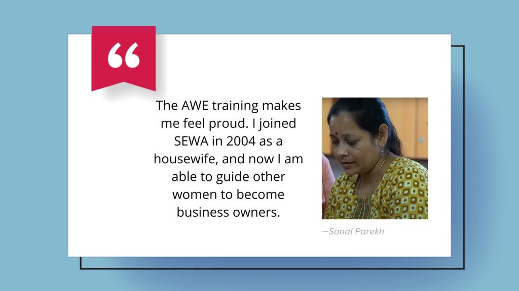 Sonal Prekh participated in the AWE training