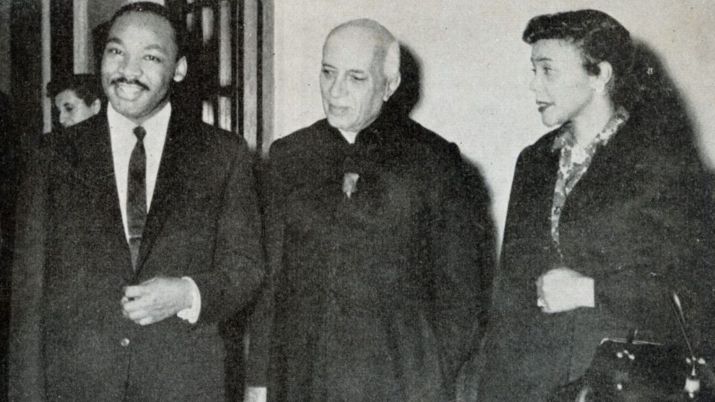 The Kings met Prime Minister Jawaharlal Nehru. (Photograph courtesy Gandhi Smarak Nidhi/National Gandhi Museum)