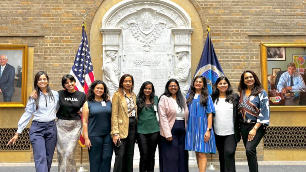 The Cochran Fellowship Program participants, including Richy Dave (second from left), Aditi Sharma Trivedi (fourth from left) and Elizabeth Yorke (sixth from left). (Photograph courtesy Elizabeth Yorke)